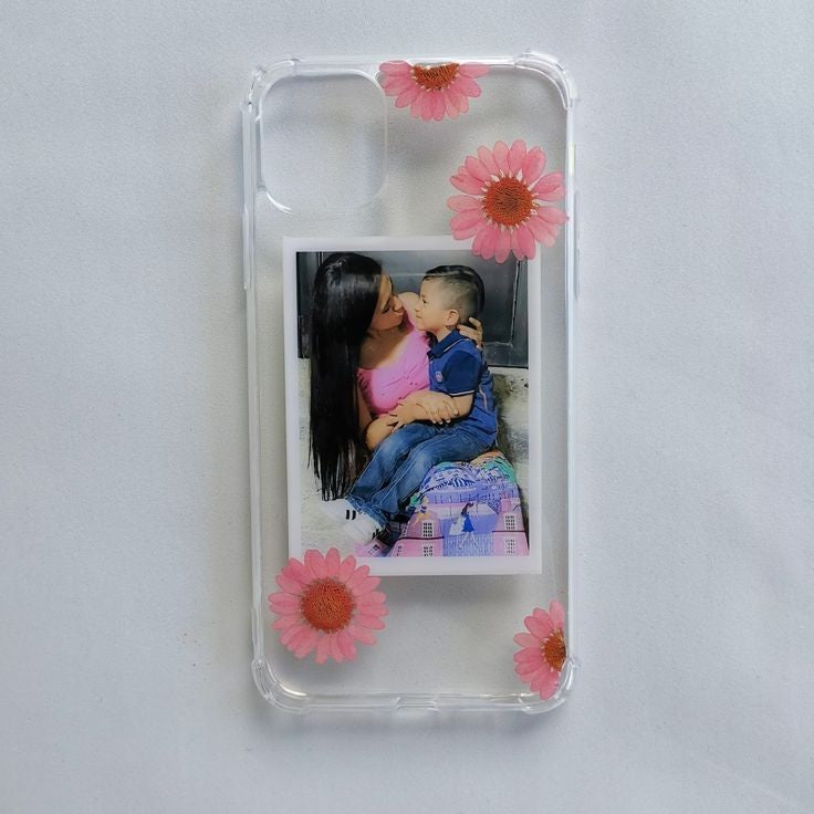 Real Flower Photo Attached Phone Cover