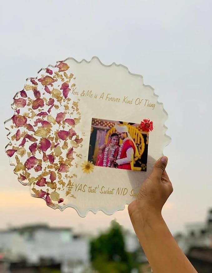 Moonstone Resin Photo Frame Customized with Your Photos