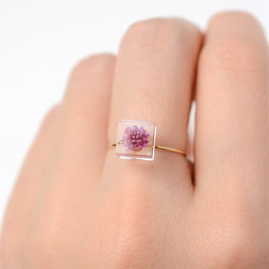 Real Pressed Flower Ring