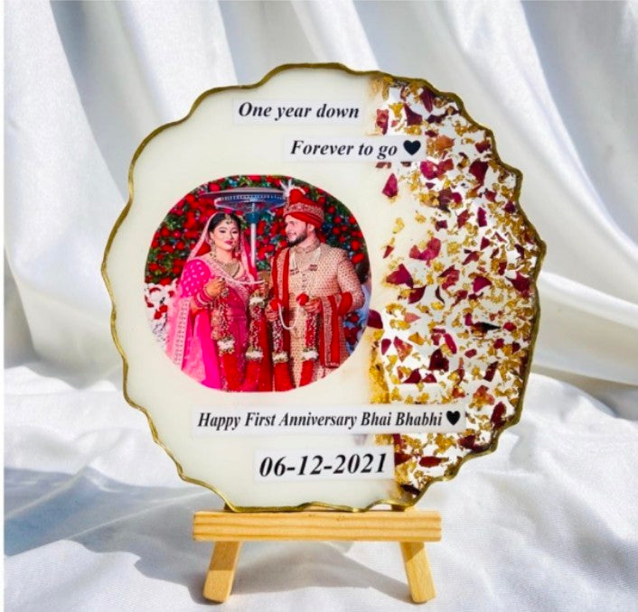 Weeding rose preserved Photoframe