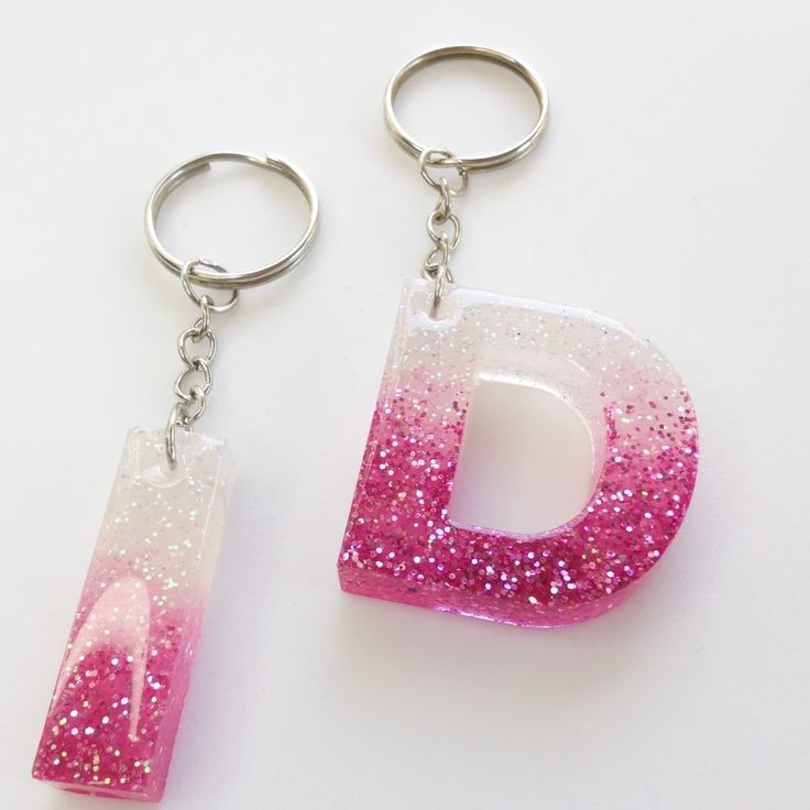 Pink Coloured Alphabet Keyring